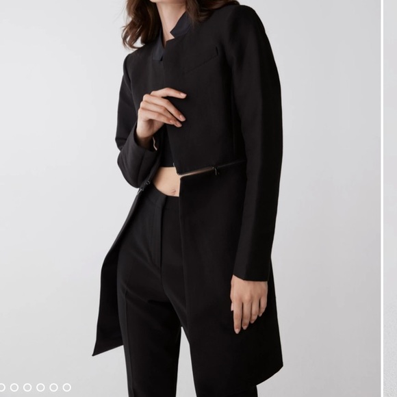 Black BCBGMAXAZRIA ARELIA LONG BLAZER - Picture 1 of 5